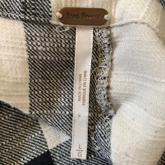 COPY - Free People Black White Plaid Pants - Picture 7 of 8